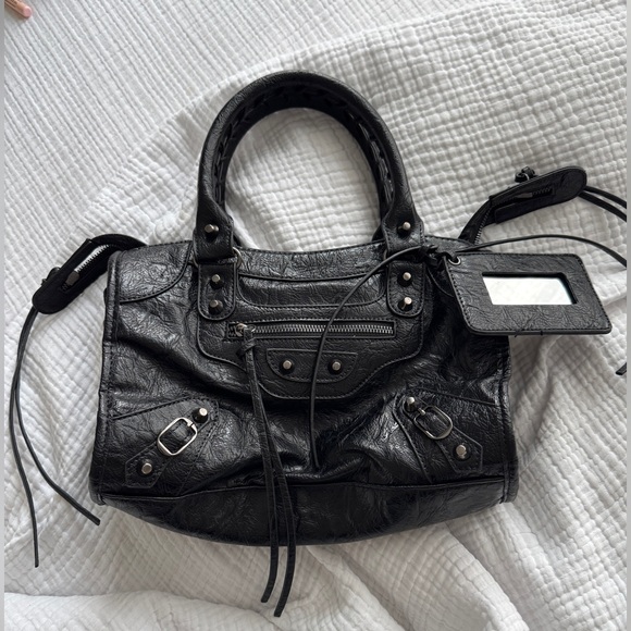 Vegan Leather Small Balenciaga City Style Bag - Picture 2 of 7